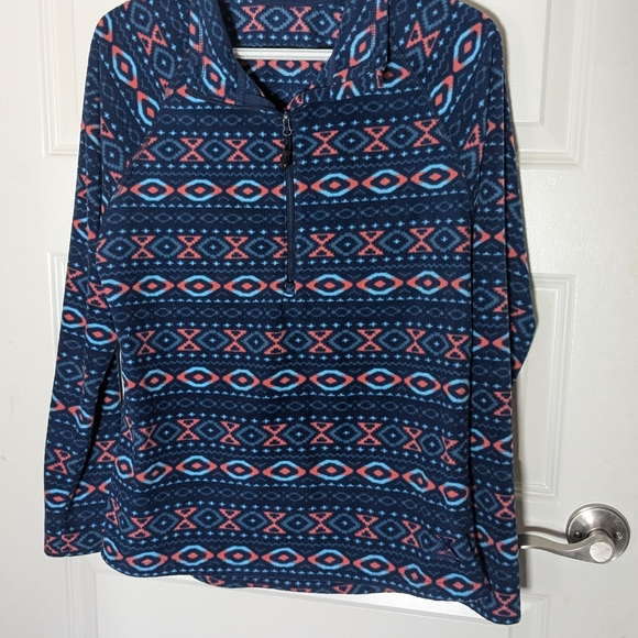 Colorful ¼ zip Fleece Sweater - Picture 1 of 3